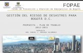 FOPAE Fondo de Prevención y Atención de Emergencias de Bogotá GESTIÓN DEL RIESGO DE DESASTRES PARAGESTIÓN DEL RIESGO DE DESASTRES PARA BOGOTÁ D.C.BOGOTÁ.