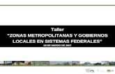 Taller “ZONAS METROPOLITANAS Y GOBIERNOS LOCALES EN SISTEMAS FEDERALES” 06 DE MARZO DE 2007.