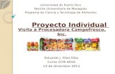 Proyecto Individual Universidad de Puerto Rico Recinto Universitario de Mayagüez Programa de Ciencia y Tecnología de Alimentos Eduardo J. Díaz Díaz Curso.