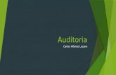 Auditoria Carlos Alfonso Lozano. Definición La Auditoría es un proceso sistemático para obtener y evaluar de manera objetiva las evidencias relacionadas.