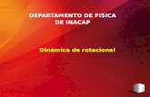 Dinámica de rotacional DEPARTAMENTO DE FISICA DE INACAP.