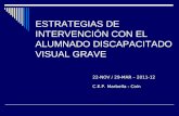 ESTRATEGIAS DE INTERVENCIÓN CON EL ALUMNADO DISCAPACITADO VISUAL GRAVE 22-NOV / 29-MAR – 2011-12 C.E.P. Marbella - Coín.