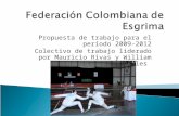 Propuesta de trabajo para el período 2009-2012 Colectivo de trabajo liderado por Mauricio Rivas y William Gonzales.