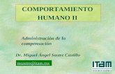 COMPORTAMIENTO HUMANO II Dr. Miguel Ángel Sastre Castillo Administración de la compensación msastre@itam.mx.