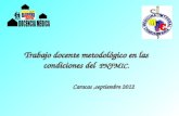 Trabajo docente metodológico en las condiciones del PNFMIC. Caracas,septiembre 2012.
