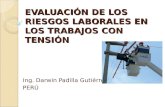 EVALUACIÓN DE LOS RIESGOS LABORALES EN LOS TRABAJOS CON TENSIÓN Ing. Darwin Padilla Gutiérrez PERÚ.