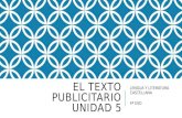 EL TEXTO PUBLICITARIO UNIDAD 5 LENGUA Y LITERATURA CASTELLANA 4º ESO.