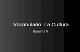 Vocabulario: La Cultura Español II. el aficionado/la aficionada.
