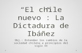 “El chile nuevo”: La Dictadura de Ibáñez Obj.: Entender los cambios de la sociedad chilena a principios del siglo XX.