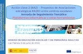 Servicio Español para la Internacionalización de la Educación SEGUIMIENTO TEMÁTICO de Asociaciones estratégicas entre centros escolares UNIDAD DE EDUCACIÓN.