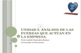 UNIDAD 5. ANÁLISIS DE LAS FUERZAS QUE ACTÚAN EN LA EMPRESA. Prof. Judith Piedrafita Mairal. Licenciada en Economía.