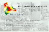 AUTONOMÍAS EN BOLIVIA Realidad Eco. Y Social de Bolivia.