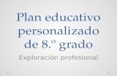 Plan educativo personalizado de 8.º grado Exploración profesional.