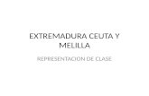 EXTREMADURA CEUTA Y MELILLA REPRESENTACION DE CLASE.