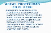 AREAS PROTEGIDAS EN EL PERU.PARQUES NACIONALES.RESERVAS NACIONALES.SANTUARIOS NACIONALES.SANTUARIOS HISTÓRICOS.RESERVAS PAISAJÍSTICAS.ZONAS RESERVADAS.
