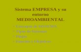 Sistema EMPRESA y su entorno MEDIOAMBIENTAL Concepto de SISTEMA Tipos de Sistemas Flujos Función y Objetivos.