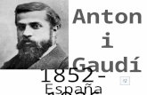 1852-1926 Espa±a Antoni Gaud­ La Sagrada Familia fue dise±ado por Antoni Gaud­. Gaud­ fue nombrado arquitecto del proyecto cuando Francesc del Villar