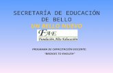 SECRETARÍA DE EDUCACIÓN DE BELLO UN BELLO NUEVO PROGRAMA DE CAPACITACIÓN DOCENTE: “BRIDGES TO ENGLISH”