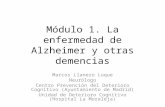 Módulo 1. La enfermedad de Alzheimer y otras demencias Marcos Llanero Luque Neurólogo Centro Prevención del Deterioro Cognitivo (Ayuntamiento de Madrid)