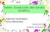 Taller: Evolución del Gesto Gráfico Gabriela Ventimiglia Alicia Menéndez 23/02/2015 Instituto Crandon.
