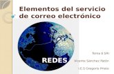Elementos del servicio de correo electrónico Tema 6 SRI Vicente Sánchez Patón I.E.S Gregorio Prieto.