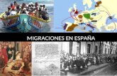 MIGRACIONES EN ESPAÑA. Emigración e inmigración en España Siglos XV - XIX La expulsión de los judíos / los moriscos (musulmanes que vivían en la España.