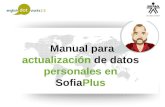 Manual para actualización de datos personales en SofiaPlus.