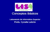 Conceptos Básicos Laboratorio de Informática Superior Profa. Cynelle Lebrón.