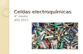 Celdas electroquímicas 4° medio Año 2012. ¿Qué es la electroquímica? Es el estudio de las reacciones rédox que generan o utilizan energía eléctrica. Estas.