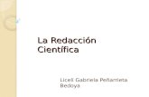 La Redacción Científica Liceli Gabriela Peñarrieta Bedoya.