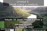 1 Unidad 5: Jacob crece y madura Estudio 18: Jacob instado a volver a Canaán Génesis 31.1-55 1 de Mayo de 2007 Iglesia Bíblica Bautista de Aguadilla La.