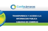 TRANSPARENCIA Y ACCESO A LA INFORMACION PUBLICA CAMARAS DE COMERCIO 1.