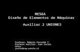 ME56A Diseño de Elementos de Máquinas Auxiliar 2 UNIONES Profesor: Roberto Corvalán P. Profesor Auxiliar: Juan Carlos Celis. jcelis@ing.uchile.cl.