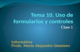 Clase 1 Informática Profa. María Alejandra Quintero.
