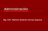 Administración Mg. CPC. Patricio Roberto Harvey Elguera.