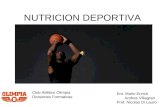 NUTRICION DEPORTIVA Ent. Mario Enrich Andres Villagran Prof. Nicolas Di Lauro Club Atlético Olimpia Divisiones Formativas.