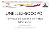 UNELLEZ-SOCOPÓ Dirección web:  Formato de Sabana de Notas OPEI-2015.