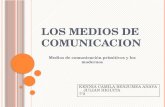 LOS MEDIOS DE COMUNICACION Medios de comunicación primitivos y los modernos KENNIA CAMILA BENJUMEA ANAYA JULIAN HIGUITA 7°2.