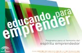 Programa para el fomento del espíritu emprendedor CONSEJERÍA DE EDUCACIÓN D.G. DE FORMACIÓN PROFESIONAL Y EDUCACIÓN PERMANENTE.