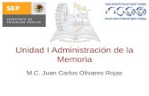 Unidad I Administración de la Memoria M.C. Juan Carlos Olivares Rojas.