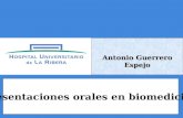 Espacio para imagen Presentaciones orales en biomedicina Antonio Guerrero Espejo.