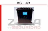 MRS- 400. Media Relay System (MRS) Es una solución completa para la seguridad móvil y transmisión desde cualquier terreno sea espacios móviles o fijos.