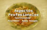Aspectos Profesionales Gastronomía Profesor: Noel Vargas.