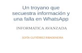Un troyano que secuestra información y una falla en WhatsApp INFORMATICA AVANZADA SOFÍA GUTIÉRREZ RIBADENEIRA.