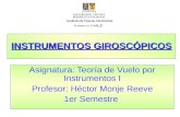 INSTRUMENTOS GIROSCÓPICOS Asignatura: Teoría de Vuelo por Instrumentos I Profesor: Héctor Monje Reeve 1er Semestre.