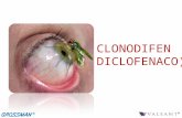 C LONODIFEN (D ICLOFENACO ). Descripción Clonodifen es un AINE Previene y reduce la inflamación y el dolor postoperatorio después de cirugía de cataratas.