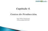 Capítulo 4. Costos de Producción Ing. Wilde Zambrano Universidad ECOTEC.