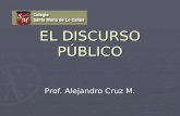 EL DISCURSO PÚBLICO EL DISCURSO PÚBLICO Prof. Alejandro Cruz M.