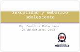 Ps. Carolina Muñoz Lepe 24 de Octubre, 2013. Sexualidad y embarazo adolescente.