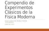Compendio de Experimentos Clásicos de la Física Moderna DIEGO SEBASTIÁN MUÑOZ PINZÓN -G1E18DIEGO- JUNIO DE 2015.